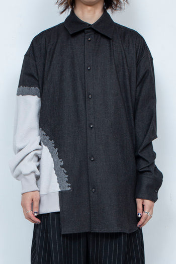 Needle punch docking shirt IRON×PLASTER