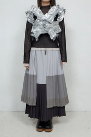 kiki frill vest silver