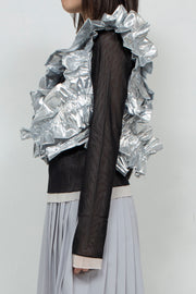 kiki frill vest silver