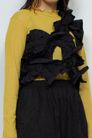 kiki frill vest black