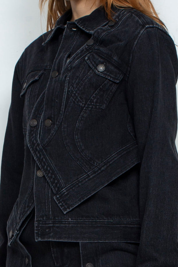 Assemble denim jacket / BLACK / disemBySiiK（ディゼムバイシーク