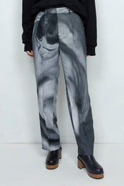 Pointillism Two-Tucks Straight Trousers