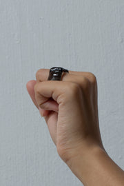 Ripple ring square black