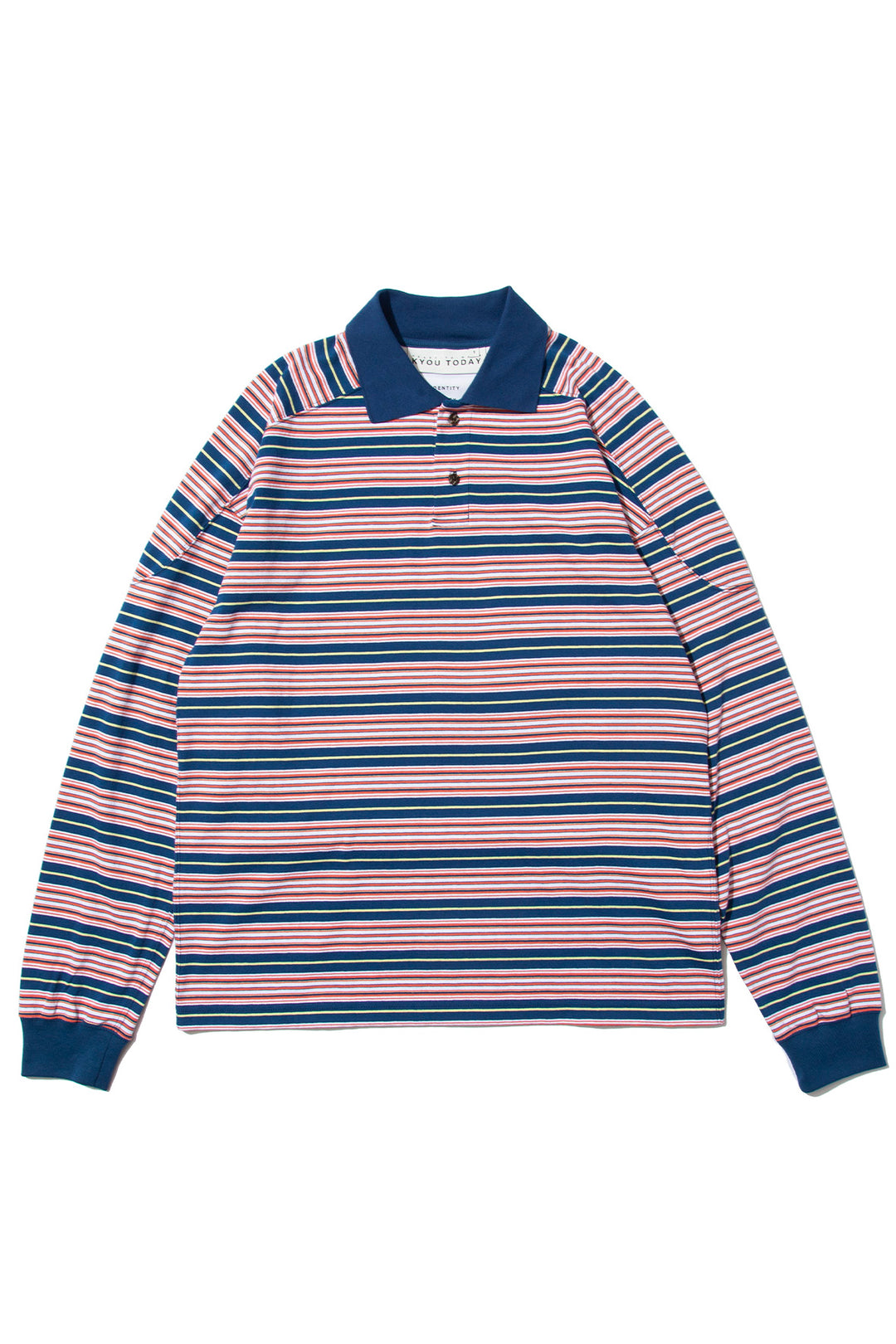 "ROESIE's" Nostalgic Border Polo Shirt NAVY