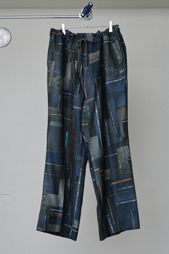 LUXURY SCRAPS TAILOR-MADE SLACKS BLACK