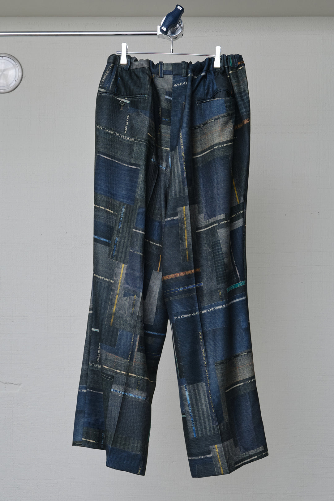 LUXURY SCRAPS TAILOR-MADE SLACKS BLACK