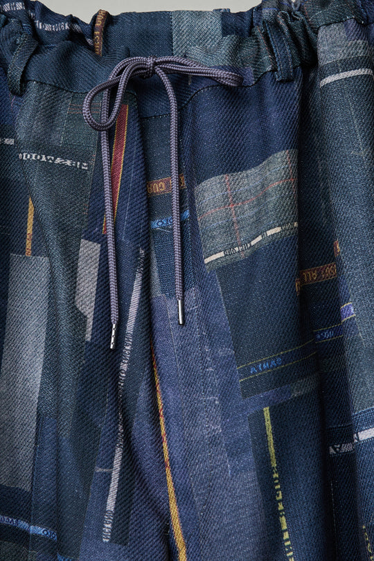 LUXURY SCRAPS TAILOR-MADE SLACKS BLACK