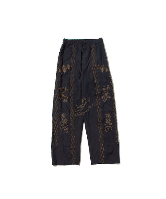 "DIEGO” Embroidered Patchwork Easy Pants NAVY