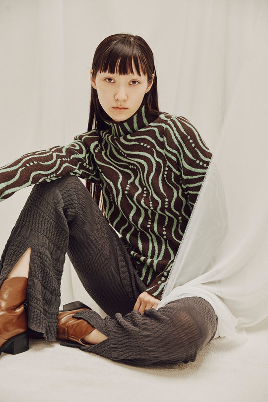 FAD distortion Mole yarn river knit brown