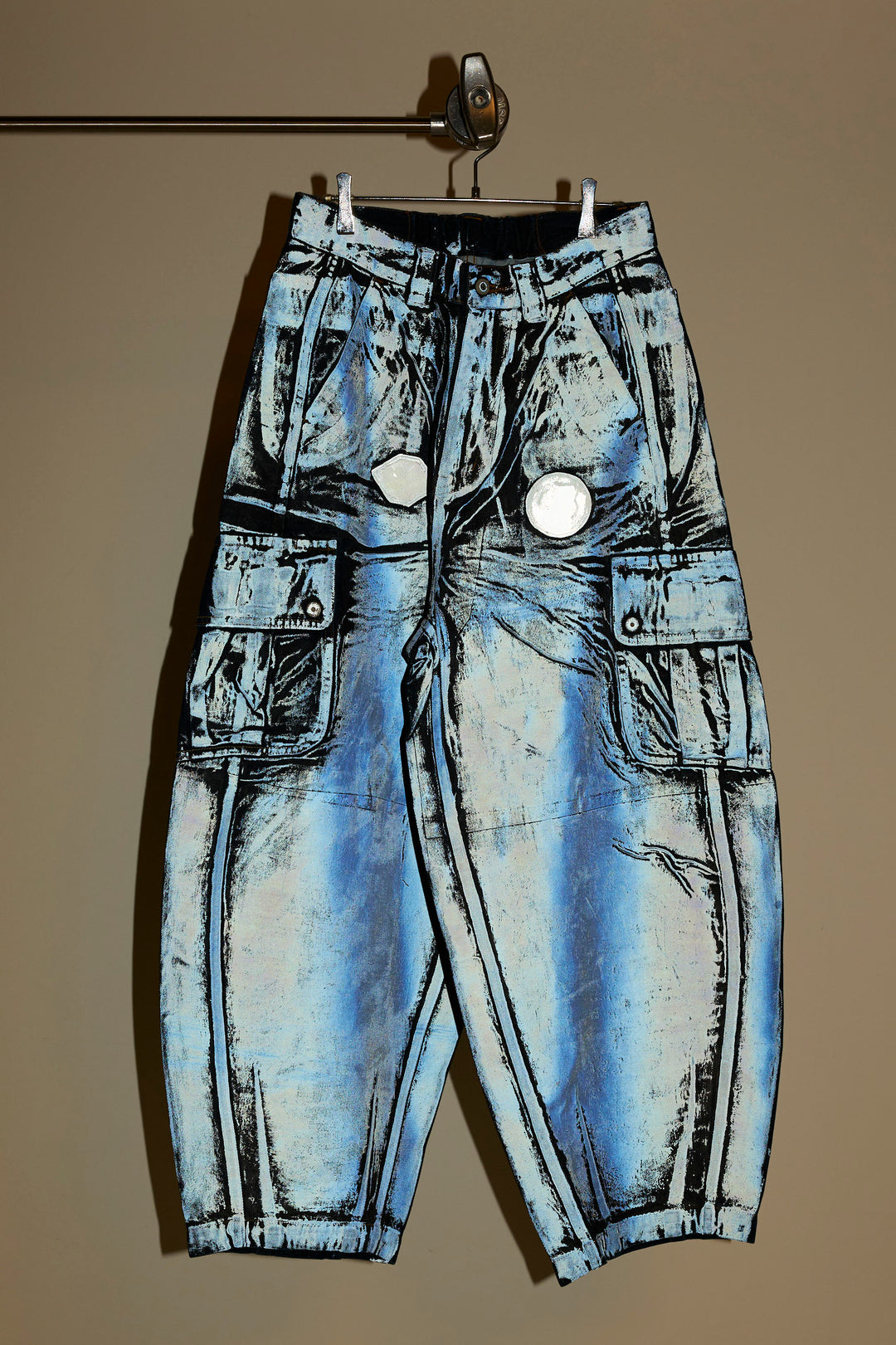 REFLECTIVE LAMINATE DENIM PT