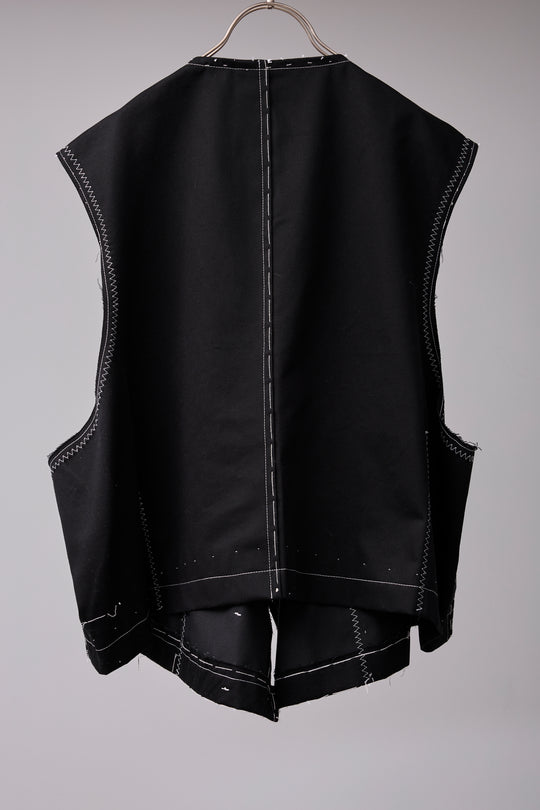 先行予約  SUPER WATER REPELLENT CHINO CLOTH HAND STITCHED BASTING VEST