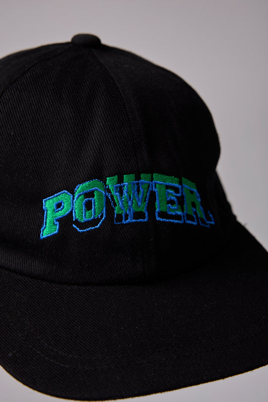 GLITCH EMBROIDERY CAP POWER BLACK