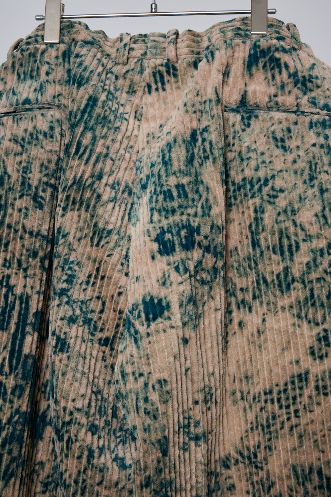 LARGEST SIZE TIE-DYE BLEACH TROUSERS GREEN