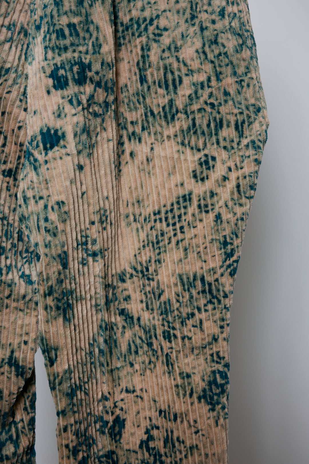 LARGEST SIZE TIE-DYE BLEACH TROUSERS GREEN