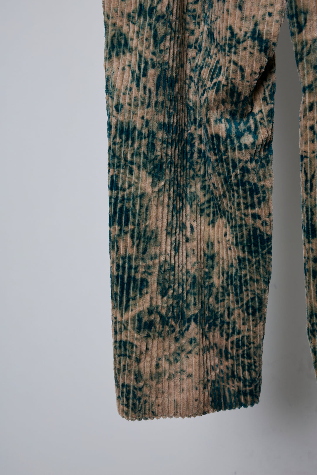 LARGEST SIZE TIE-DYE BLEACH TROUSERS GREEN