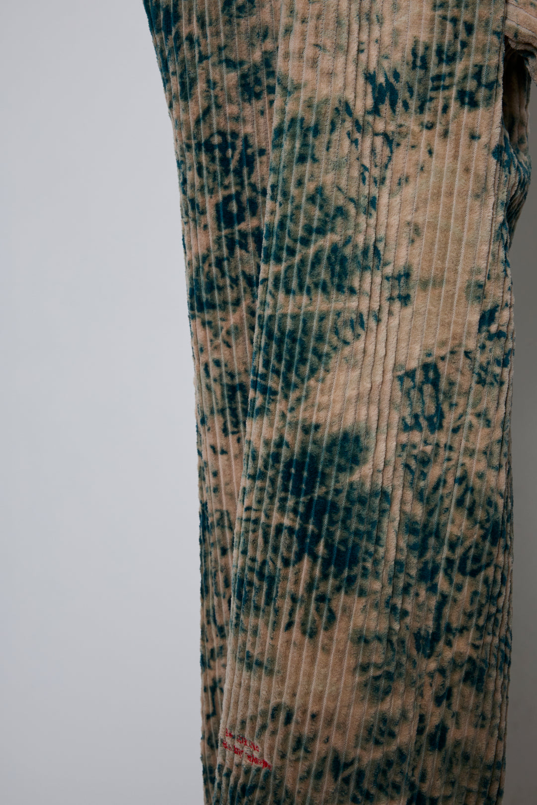 LARGEST SIZE TIE-DYE BLEACH TROUSERS GREEN