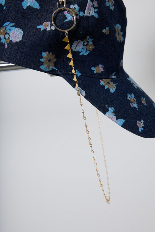 FLORAL DENIM CAP
