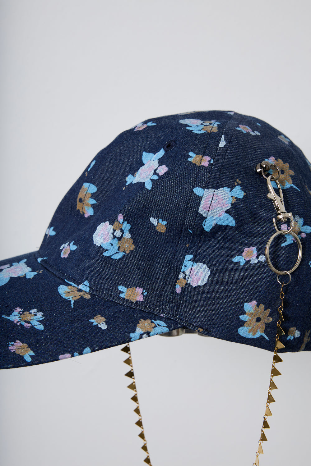FLORAL DENIM CAP