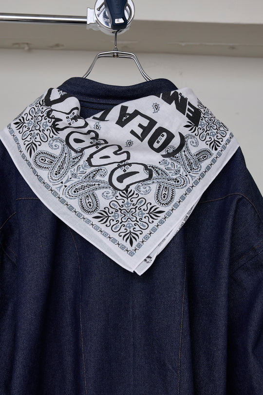 先行予約 OVERSIZED DENIM SH/DETACHABLE BANDANA