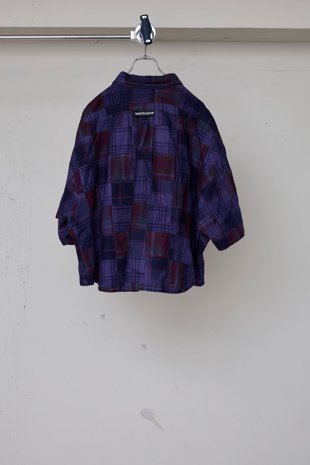 先行予約 OVERDYED PATCHWORK PLAID HS SHIRT