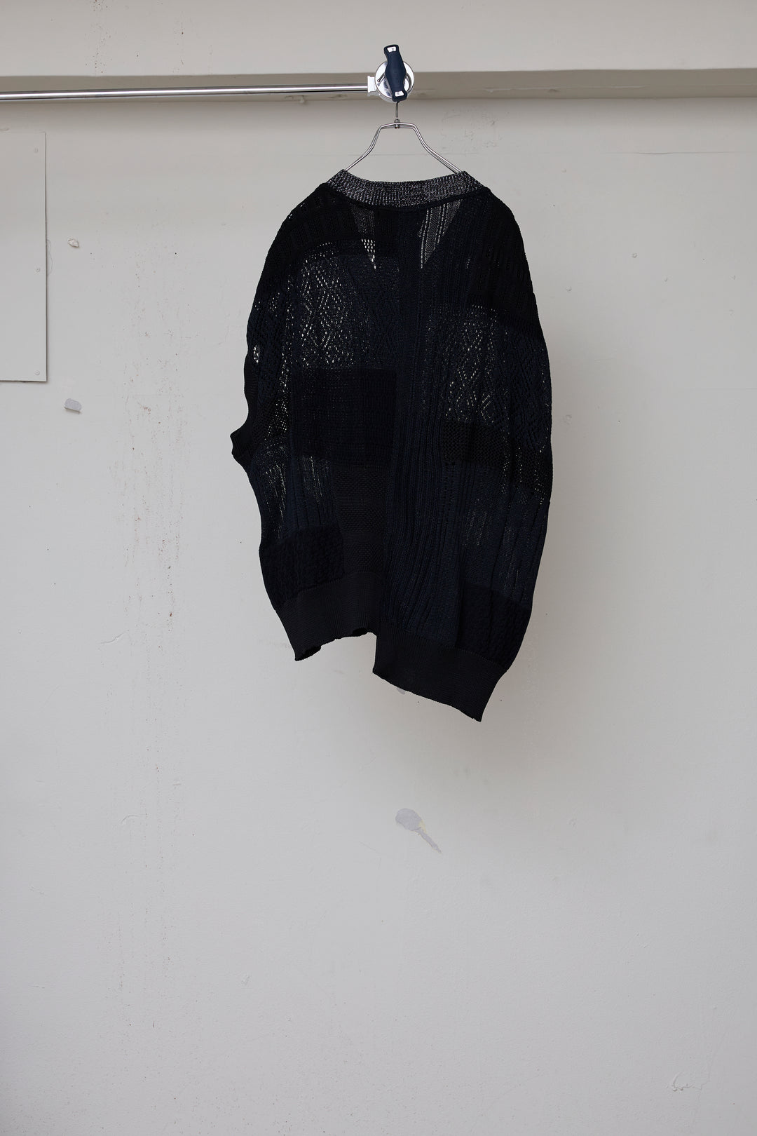 先行予約 MIXED-KNIT VEST_REFLECTIVE RIB