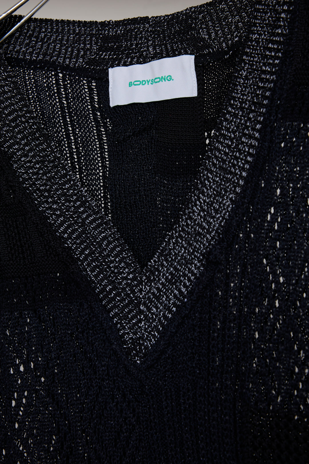 先行予約 MIXED-KNIT VEST_REFLECTIVE RIB