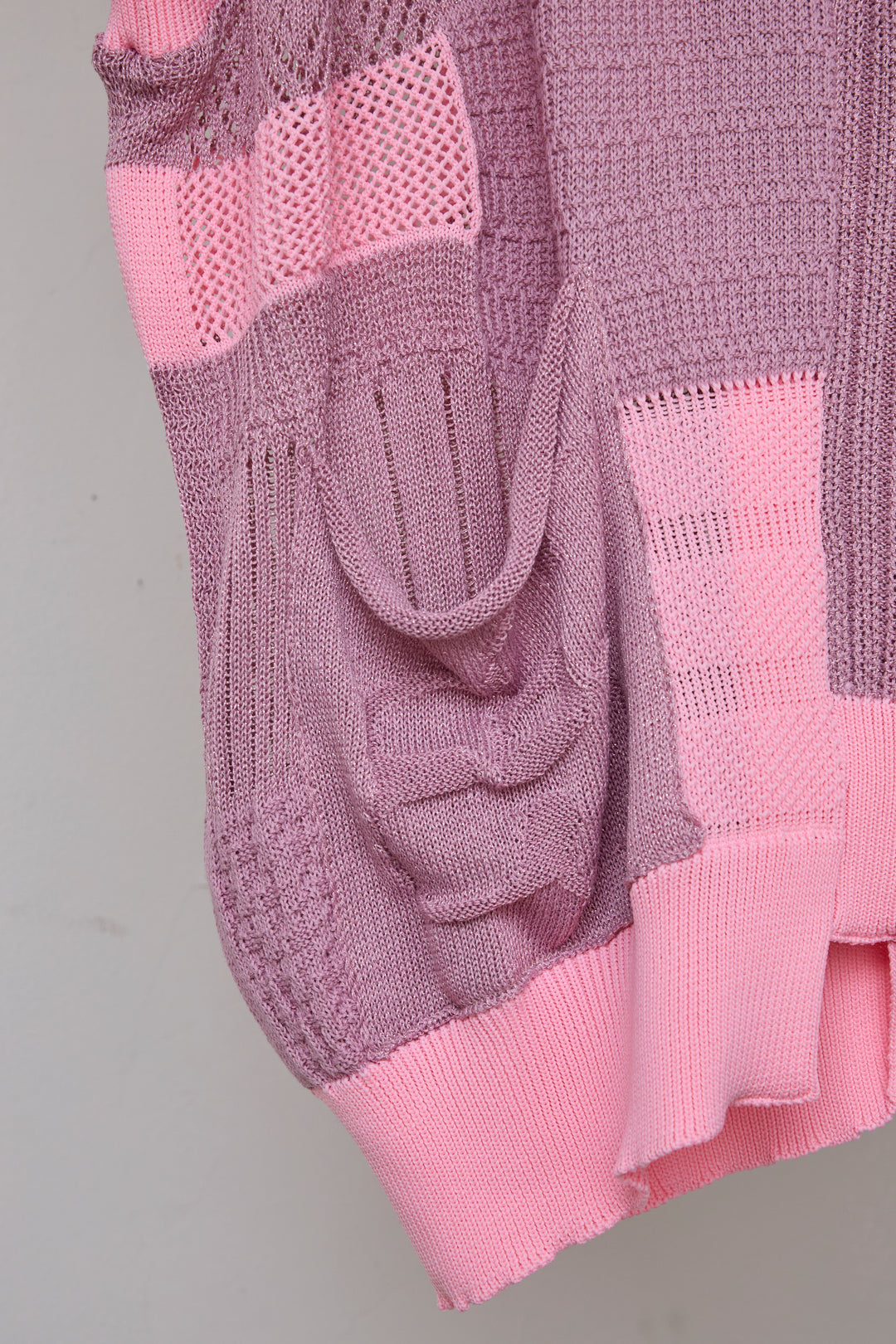 先行予約 MIXED-KNIT VEST_REFLECTIVE RIB