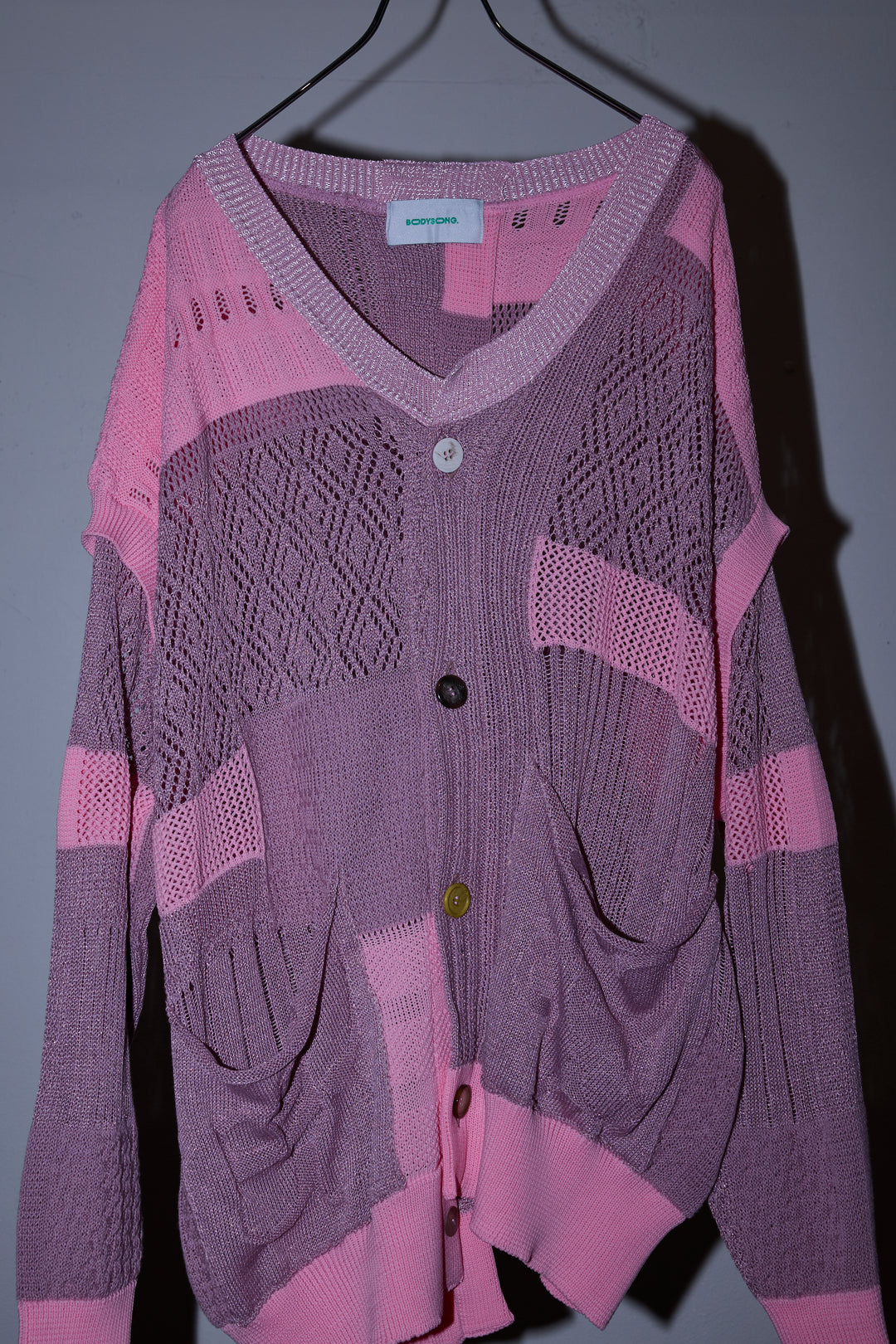 先行予約 MIXED-KNIT CARDIGAN_REFLECTIVE RIB