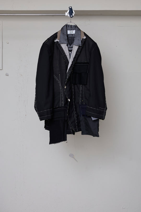 先行予約 DETACHABLE SHIRT+ARTISANAL J/SHEER WOOL