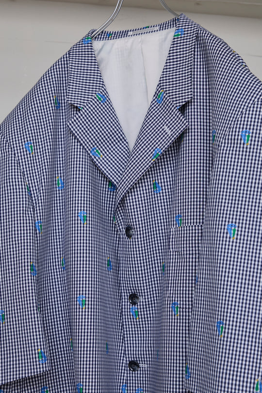 先行予約 CUT JACQUARD GINGHAM TAILORED C