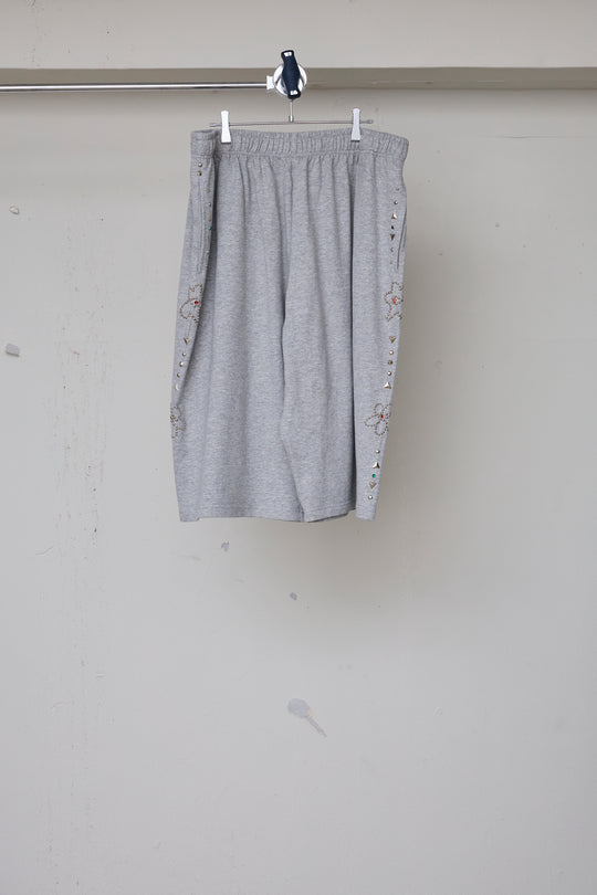 先行予約 EMBELLISHED FLORAL JOGGER SHORTS
