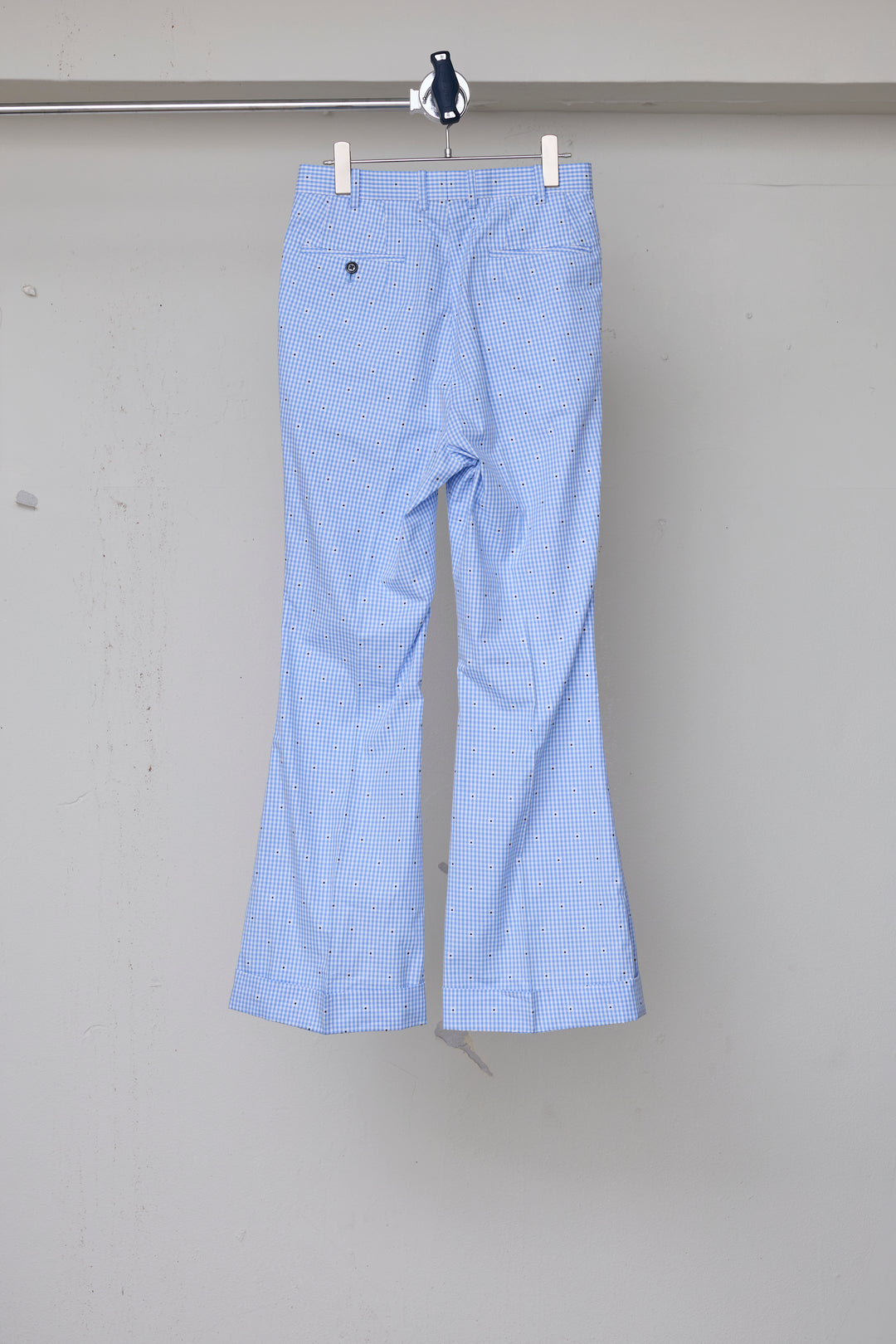 先行予約 CUT JACQUARD GINGHAM FLARE SLACKS