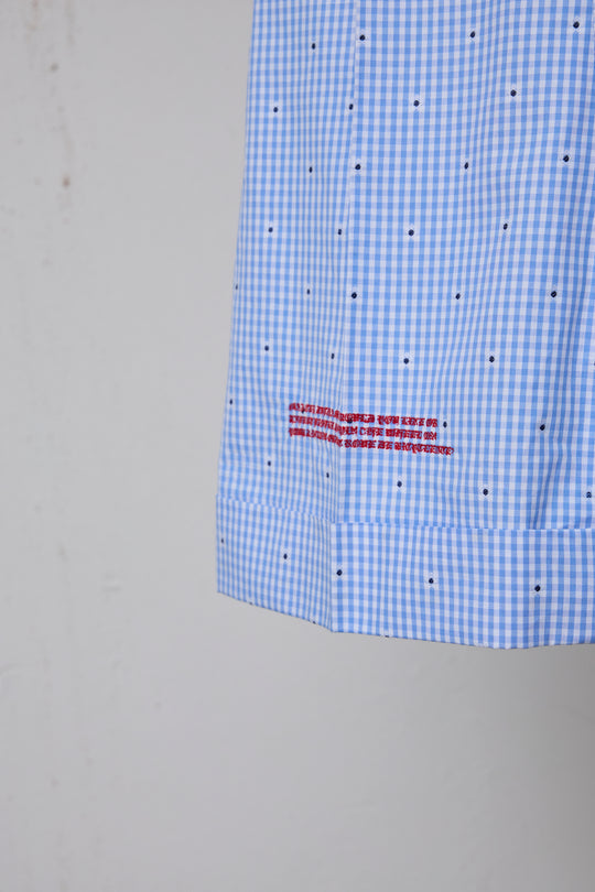 先行予約 CUT JACQUARD GINGHAM FLARE SLACKS