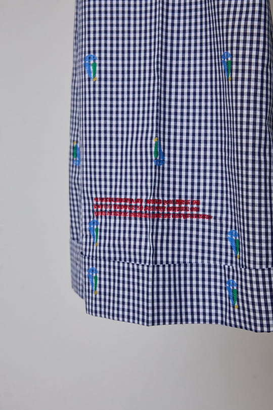 先行予約 CUT JACQUARD GINGHAM FLARE SLACKS