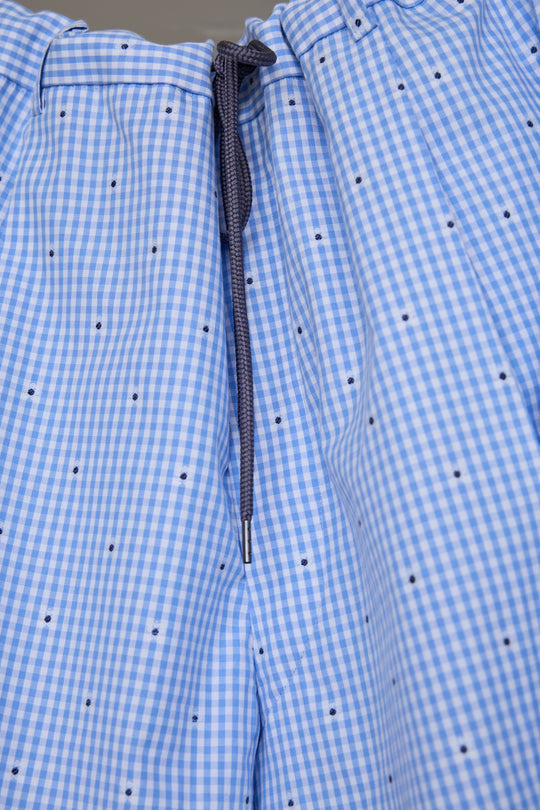 先行予約 CUT JACQUARD GINGHAM MOST WIDE SLACKS