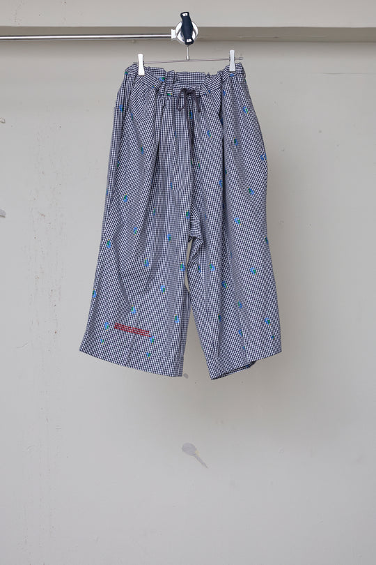 先行予約 CUT JACQUARD GINGHAM MOST WIDE SLACKS