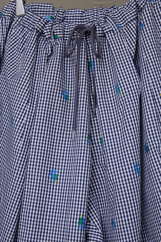 先行予約 CUT JACQUARD GINGHAM MOST WIDE SLACKS