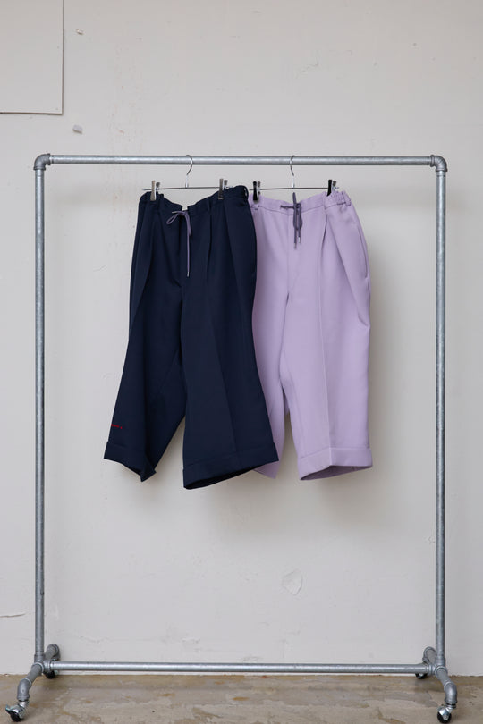 先行予約 POLYESTER TRIPLE-WEAVE WIDE SLACKS