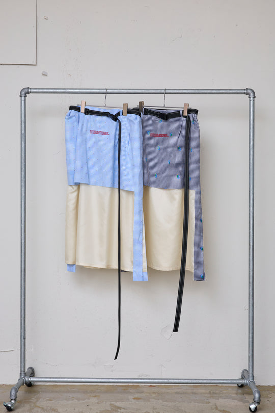 先行予約 CUT JACQUARD GINGHAM LAYERED MINI