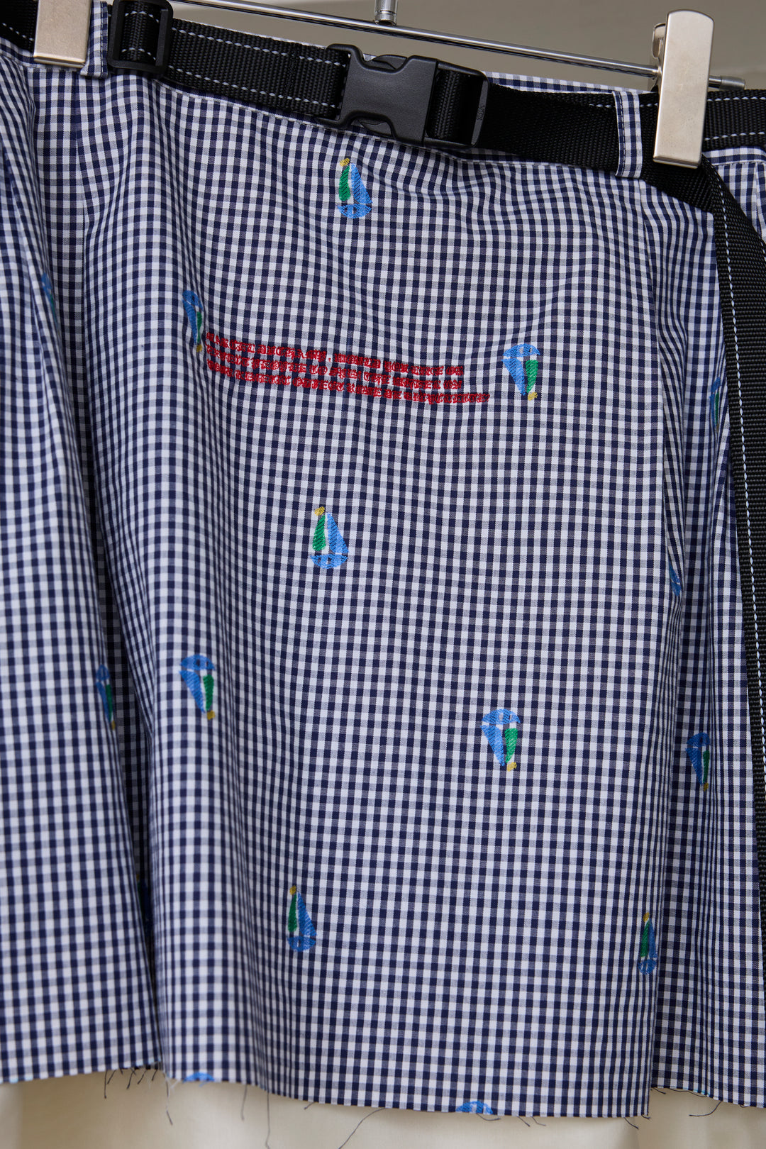 先行予約 CUT JACQUARD GINGHAM LAYERED MINI