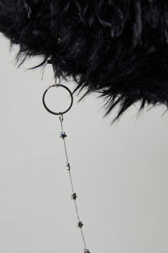 DETACHABLE JEWELRY BUCKET HAT BLACK