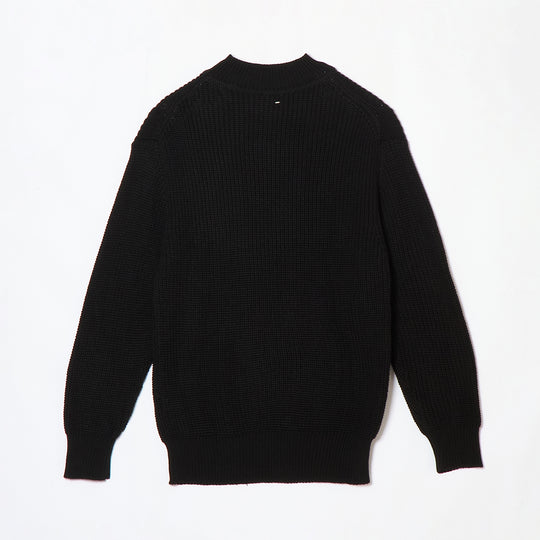 HALF CARDIGAN KNIT BLACK