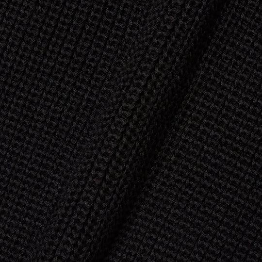 HALF CARDIGAN KNIT BLACK