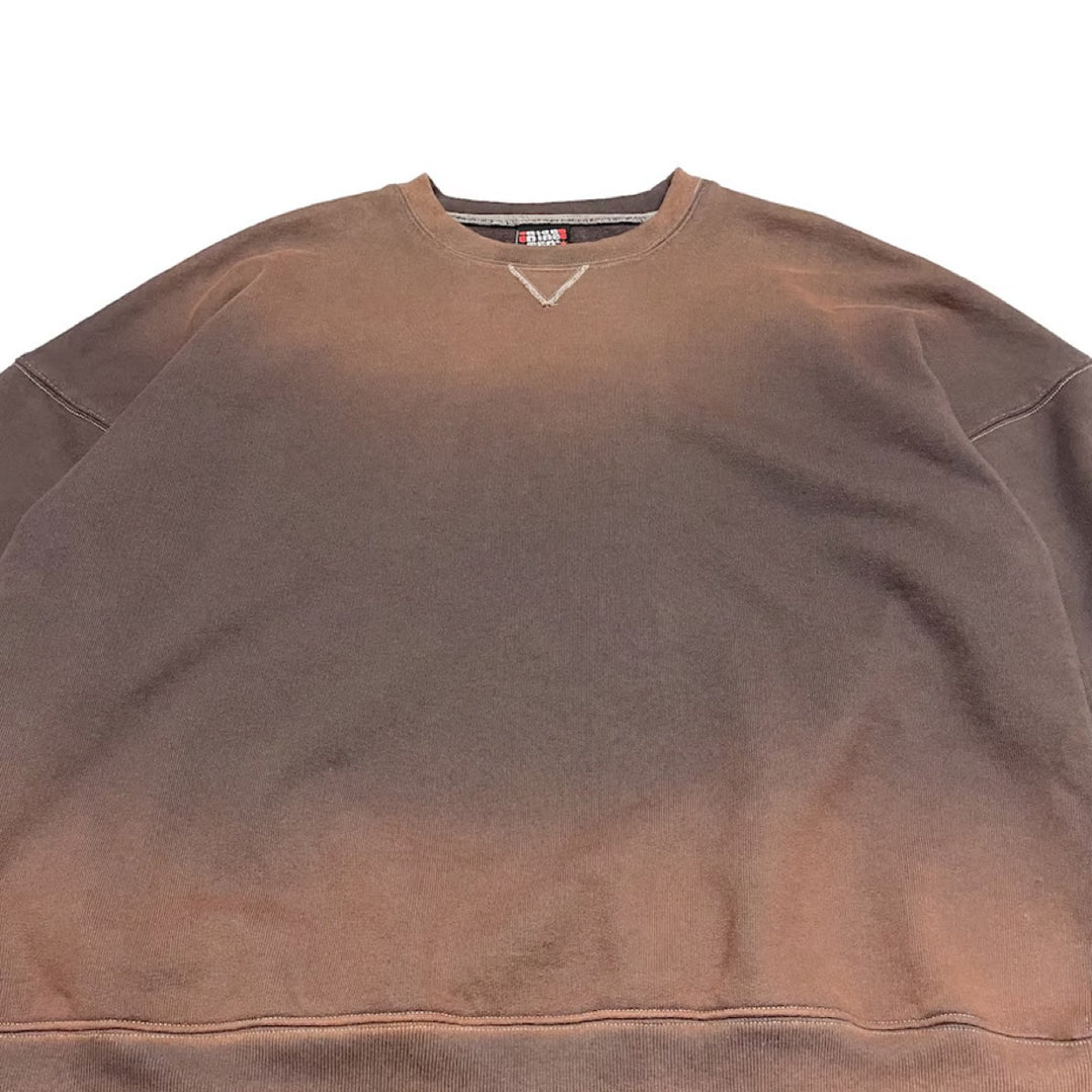 FADDED DROPPED SWEATSHIRT DARK BROWN