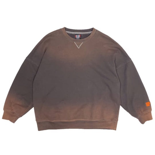 FADDED DROPPED SWEATSHIRT DARK BROWN