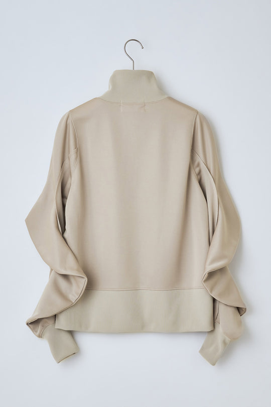 Reebok half zip deformed sweat shirt Greige