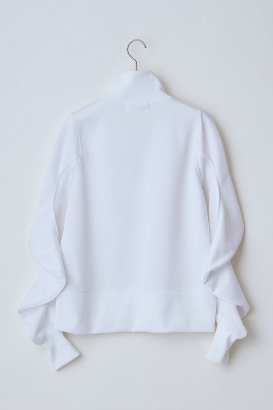 Reebok half zip deformed sweat shirt White