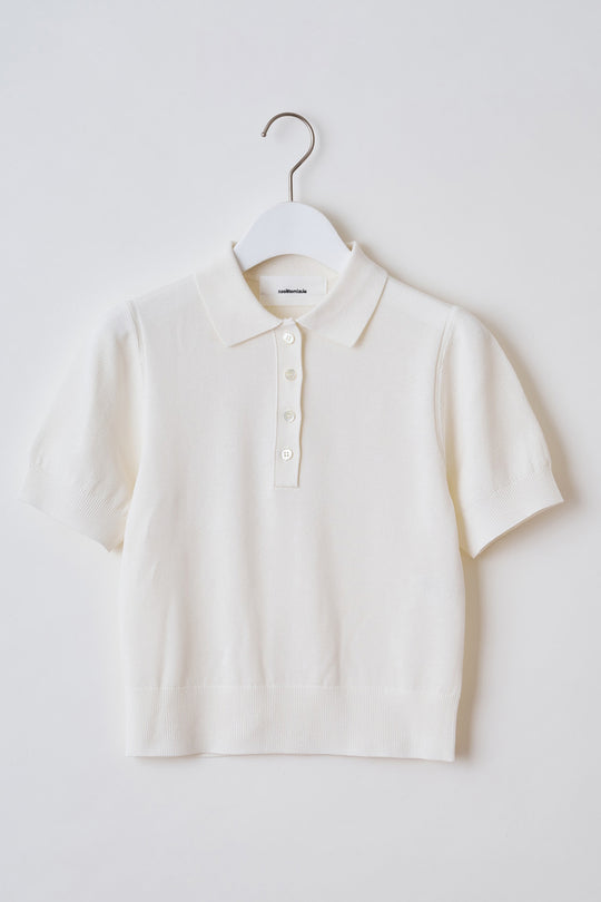 Knit polo shirt Off White