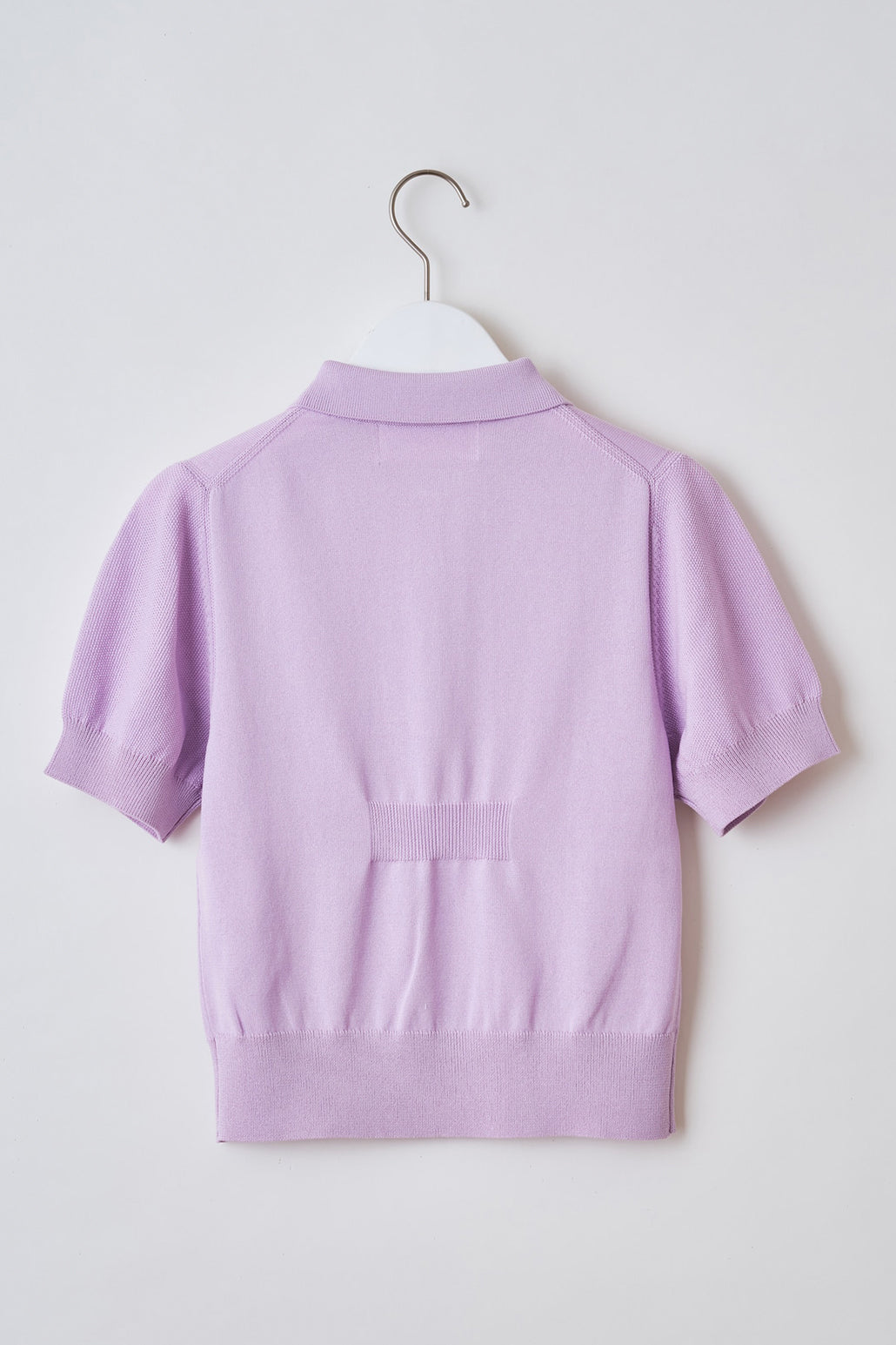 Knit polo shirt Purple