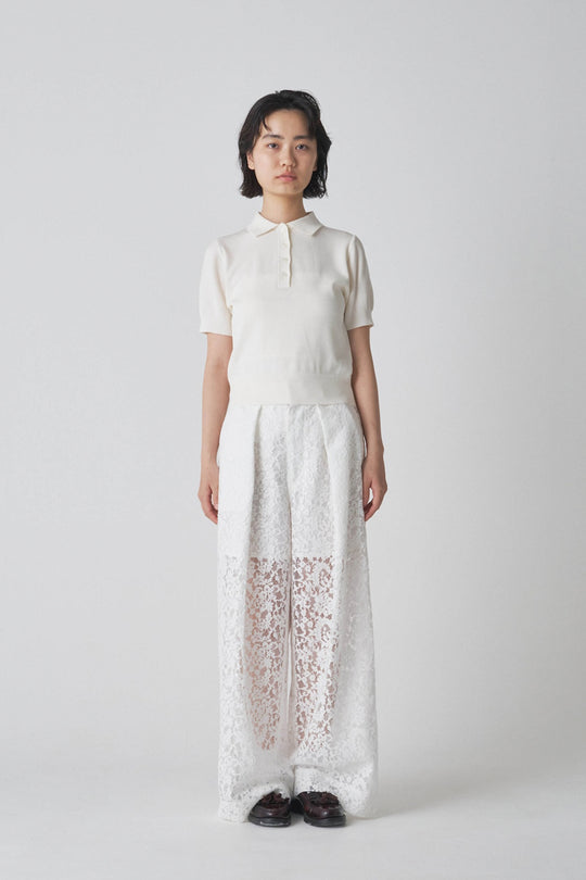 Knit polo shirt Off White